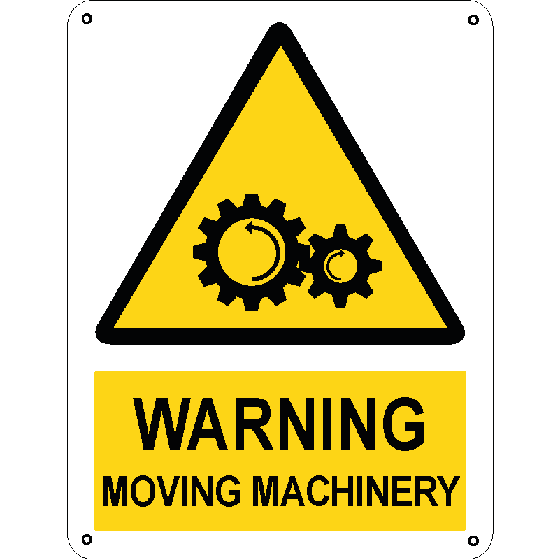 Warning moving machinery