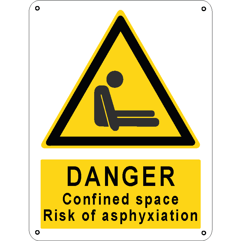 Danger - Confined space - Risk of asphyxiation