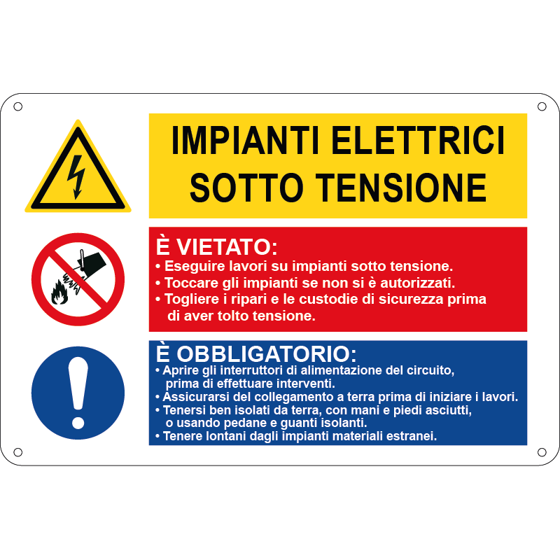 Impianti elettrici sotto tensione