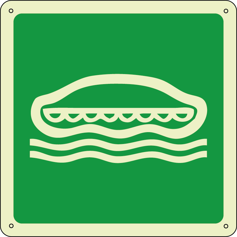 Scialuppa di salvataggio - Lifeboat quadrato luminescente