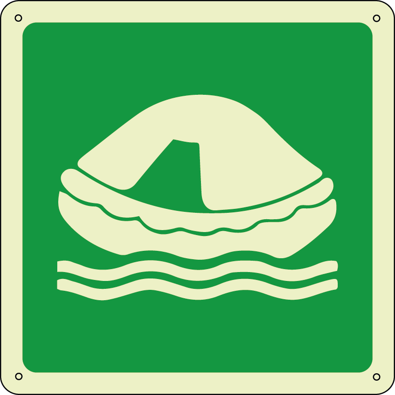 Zattera di salvataggio - Liferats quadrato luminescente