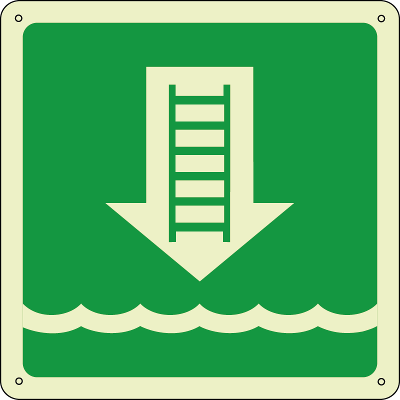 Scala biscaglina - Embarkation ladder quadrato luminescente