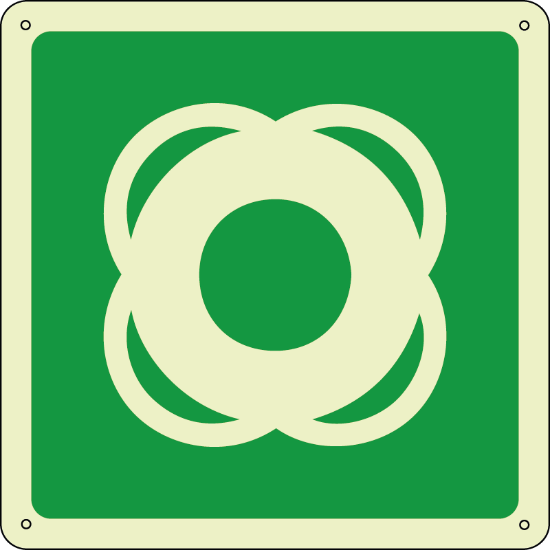 Salvagente - Lifebuoy quadrato luminescente