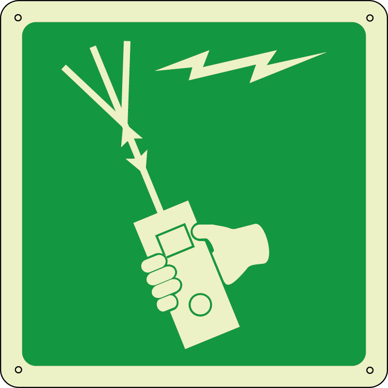 Apparecchio radio - Survival craft portable radio quadrato luminescente