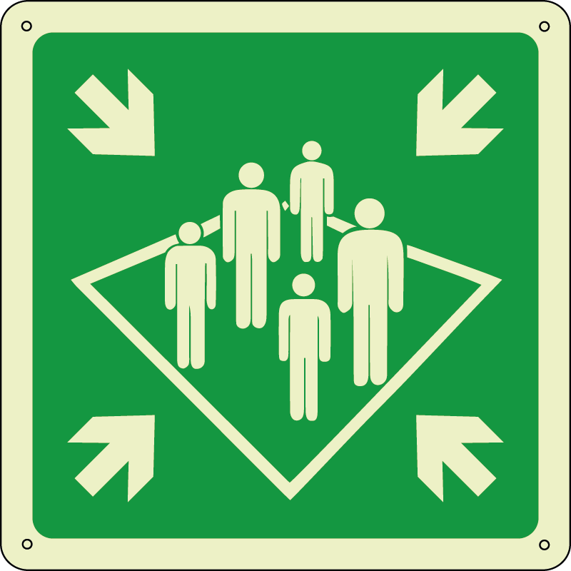 Punto di riunione - Muster station quadrato luminescente