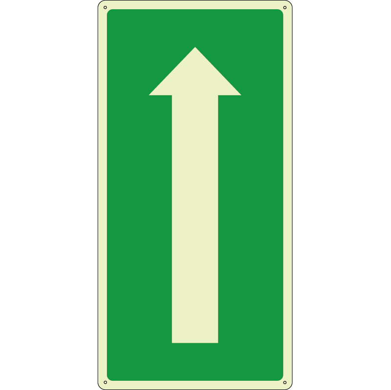 Freccia direzionale verticale luminescente