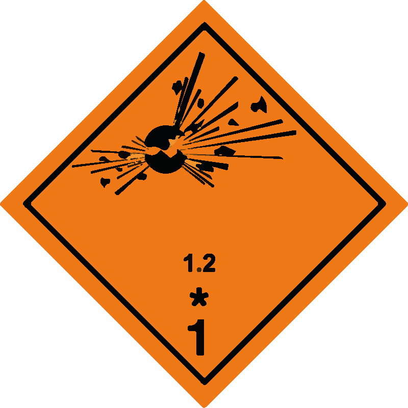 Classe 1 - Materie e oggetti esplosivi Divisione 1.2