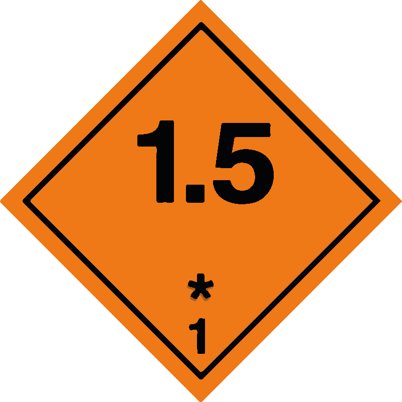 Classe 1 - Materie e oggetti esplosivi Divisione 1.5