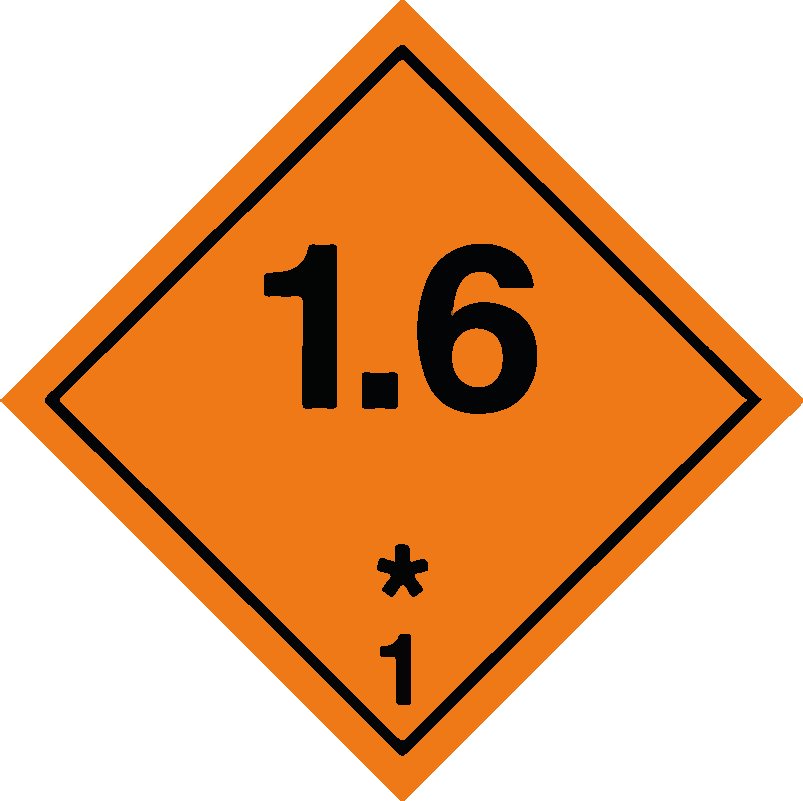 Classe 1 - Materie e oggetti esplosivi Divisione 1.6