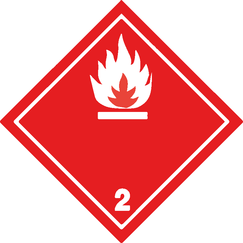 Classe 2 - Gas infiammabili - bianca