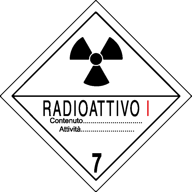 Classe 7 - Materiali radioattivi - Categoria I bianca