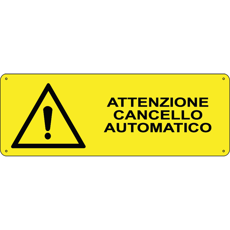 Attenzione cancello automatico orizzontale
