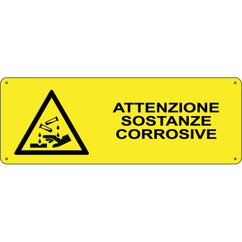 Attenzione sostanze corrosive orizzontale