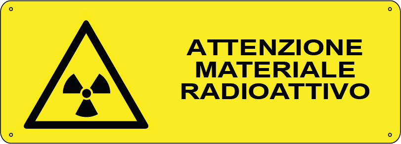 Attenzione materiale radioattivo orizzontale