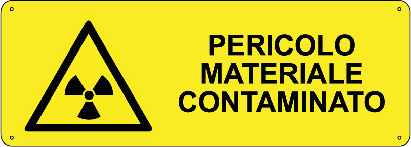 Pericolo materiale contaminato orizzontale