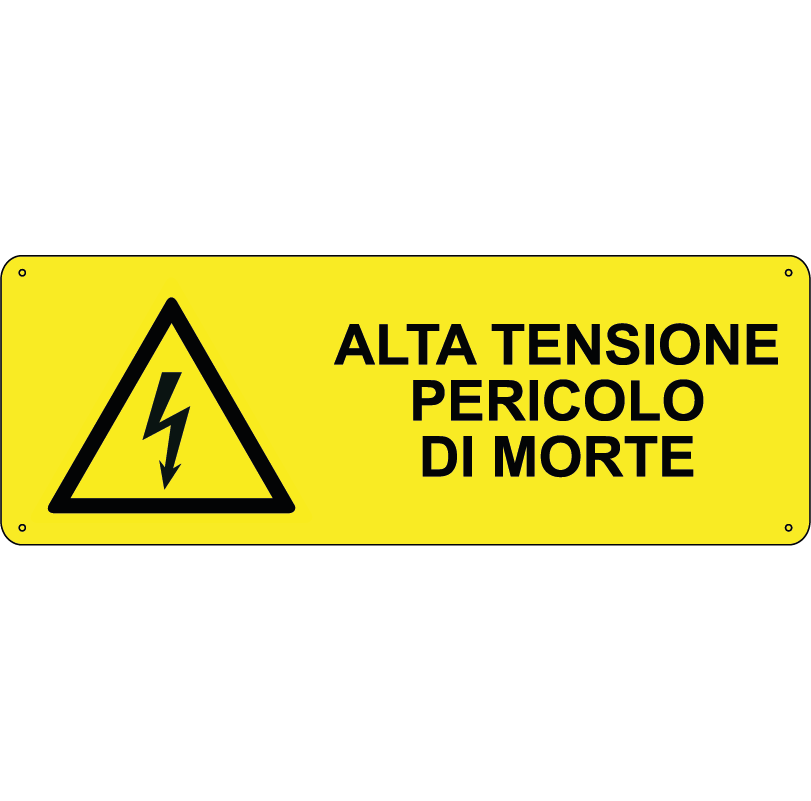 Alta tensione pericolo di morte orizzontale