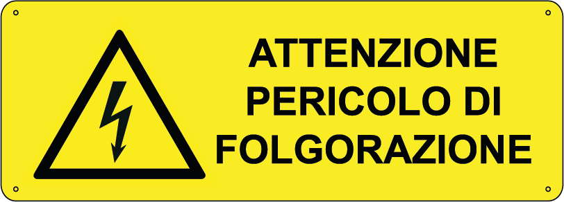 Attenzione pericolo di folgorazione orizzontale