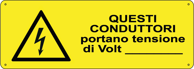 Questi conduttori portano tensione di volt orizzontale