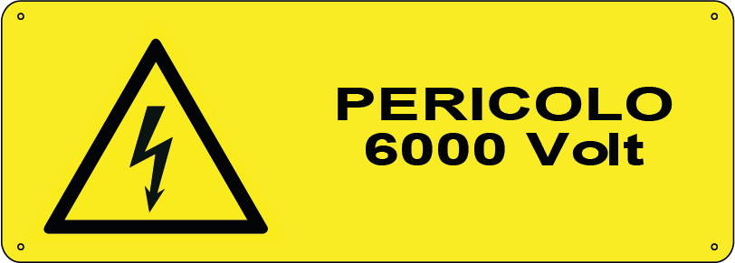Pericolo 6000 volt orizzontale