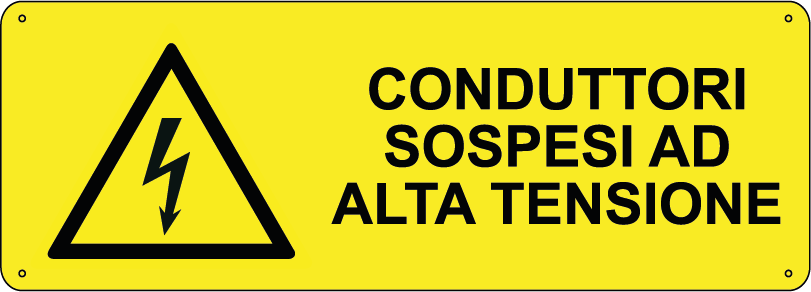 Conduttori sospesi ad alta tensione orizzontale