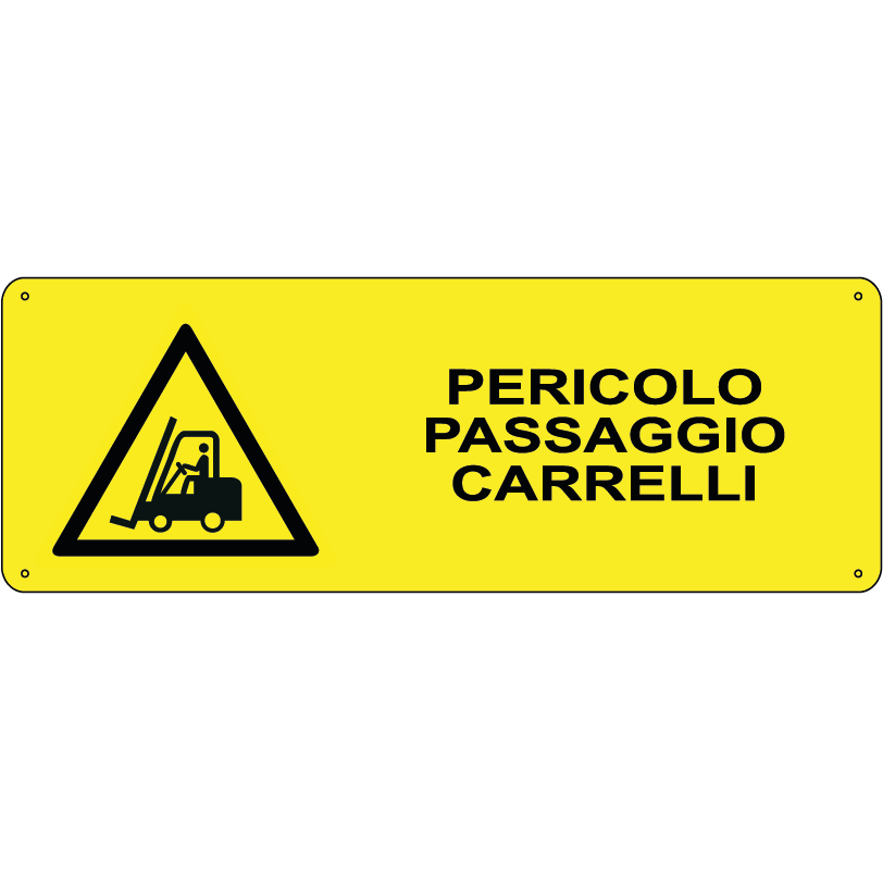 Pericolo passaggio carrelli orizzontale