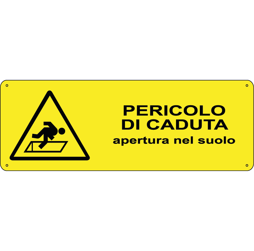 Pericolo di caduta apertura nel suolo orizzontale