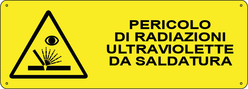 Pericolo di radiazioni ultraviolette da saldatura orizzontale