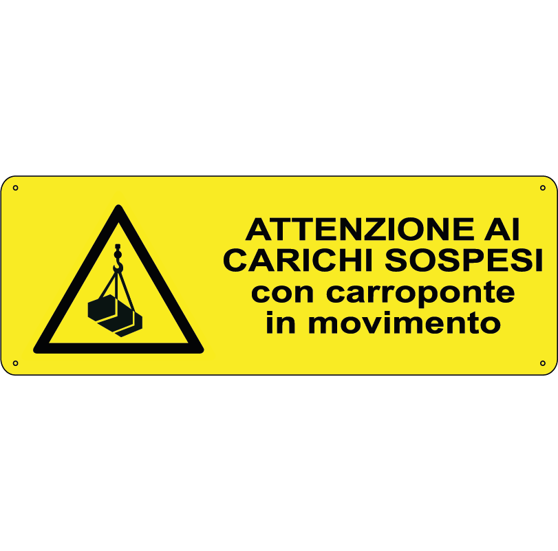 Attenzione ai carichi sospesi con carroponte in movimento orizzontale