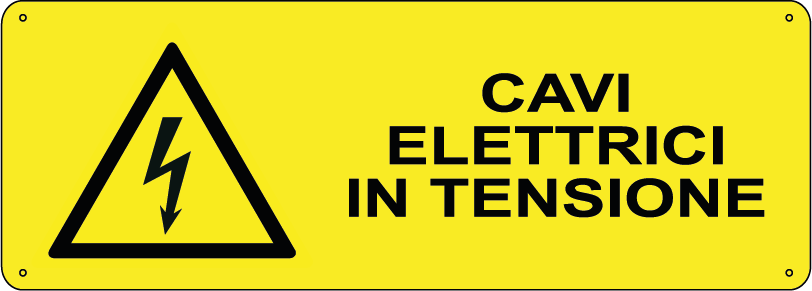 Cavi elettrici in tensione orizzontale