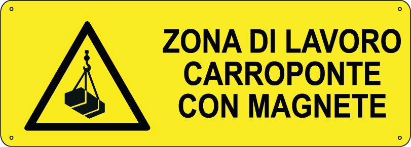 Zona di lavoro carroponte con magnete orizzontale