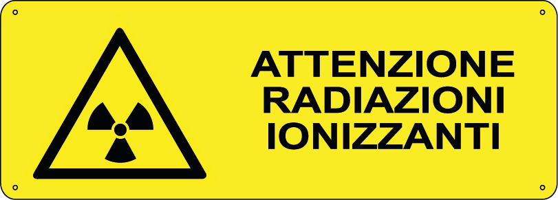 Attenzione radiazioni ionizzanti orizzontale