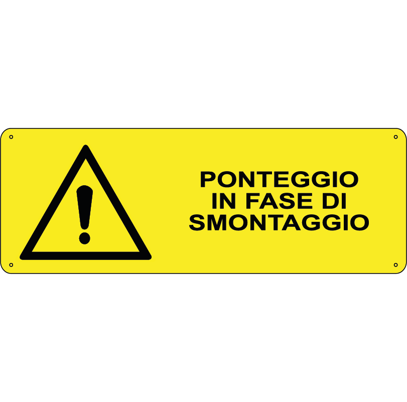 Ponteggio in fase di smontaggio orizzontale