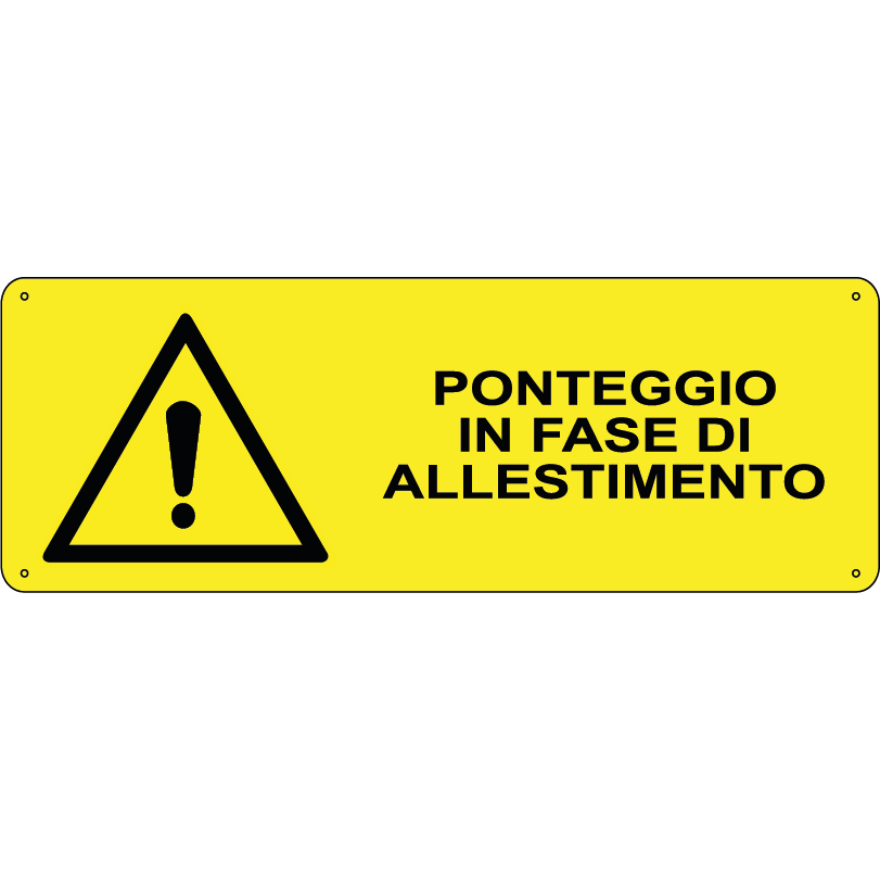 Ponteggio in fase di allestimento orizzontale