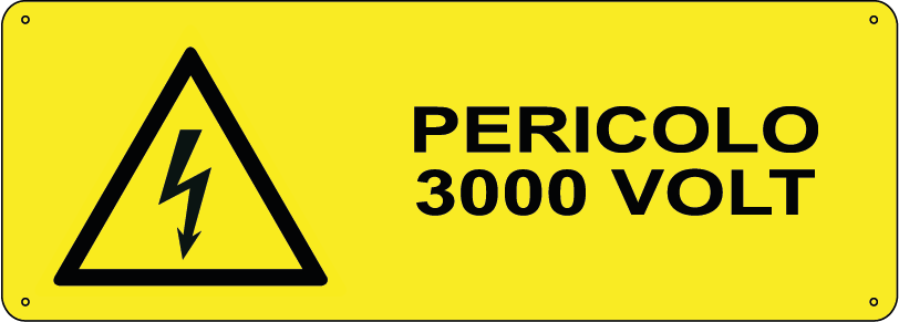 Pericolo 3000 volt orizzontale