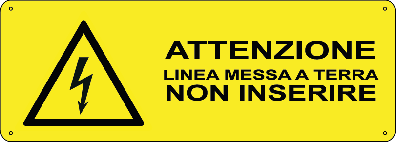 Attenzione linea messa a terra non inserire orizzontale