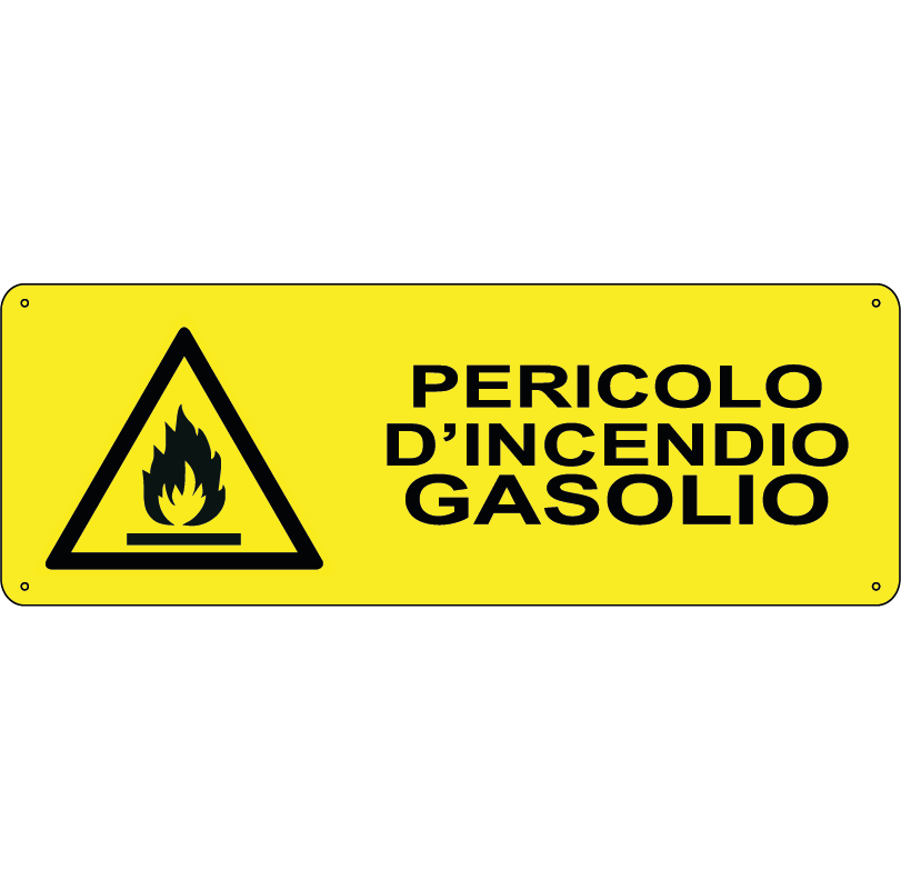 Pericolo d'incendio gasolio orizzontale