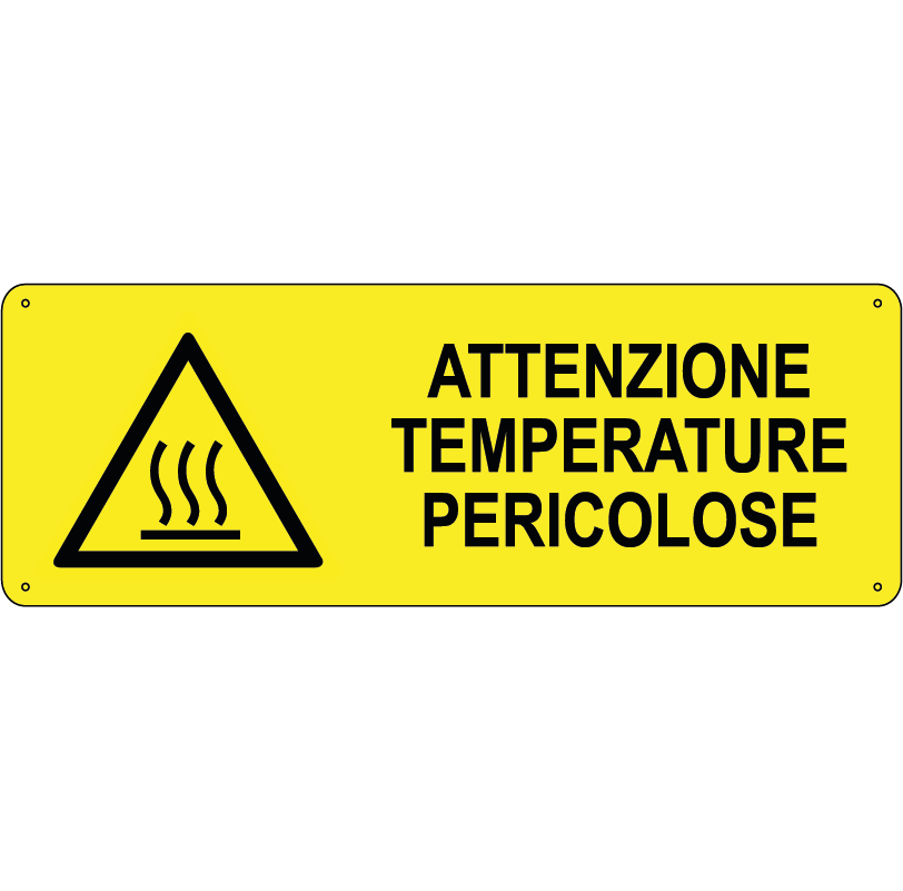 Attenzione temperature pericolose orizzontale