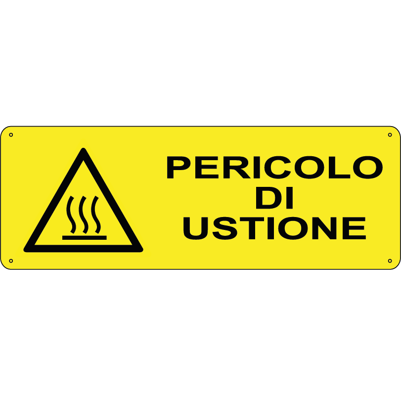 Pericolo di ustione orizzontale