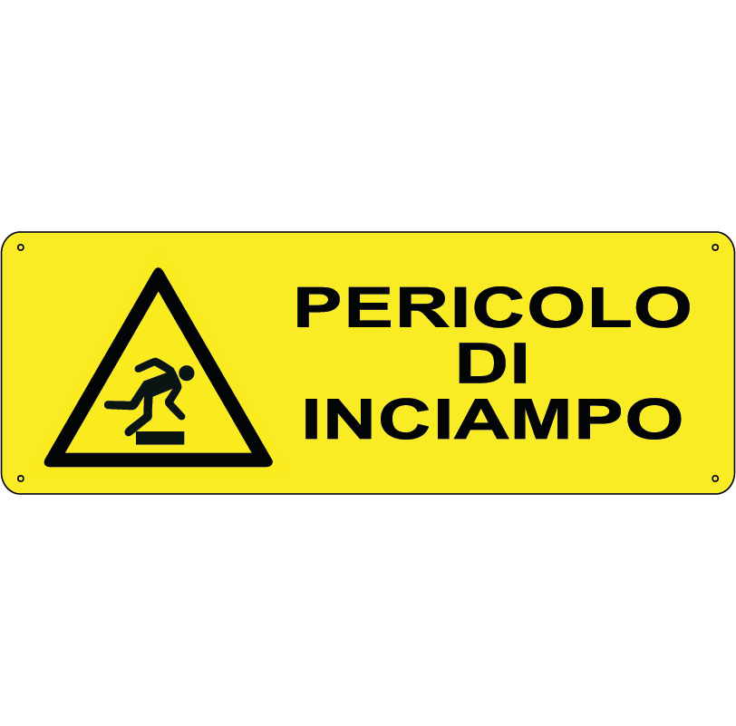 Pericolo di inciampo orizzontale