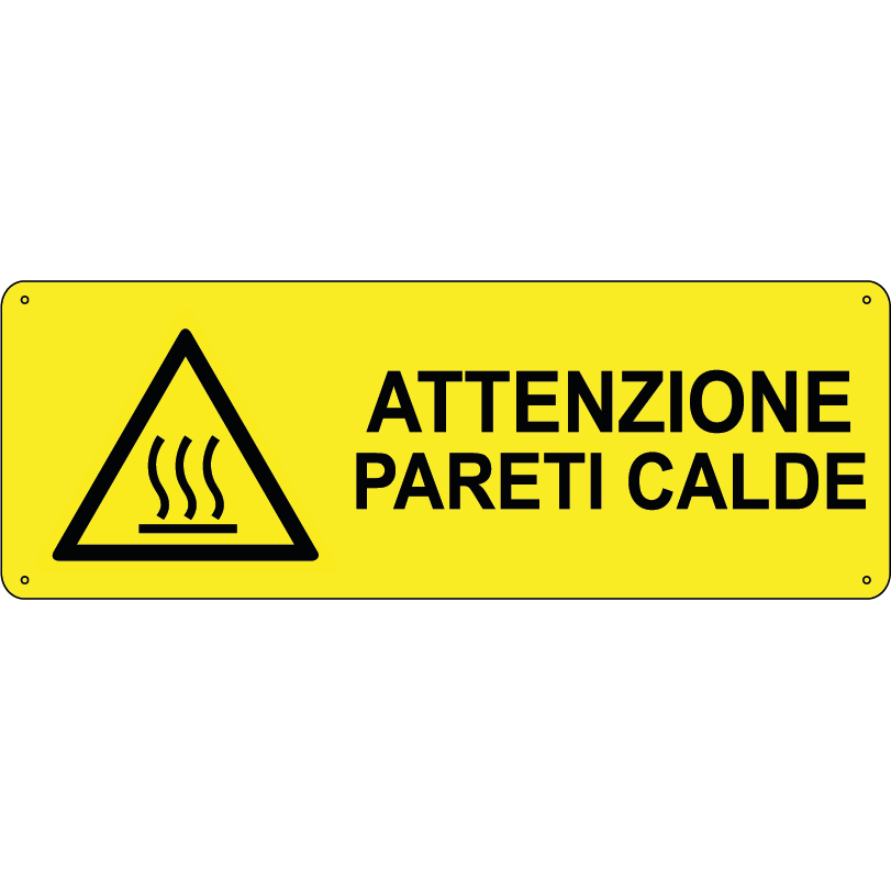 Attenzione pareti calde orizzontale
