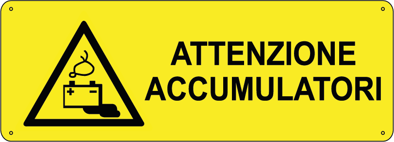 Attenzione accumulatori orizzontale
