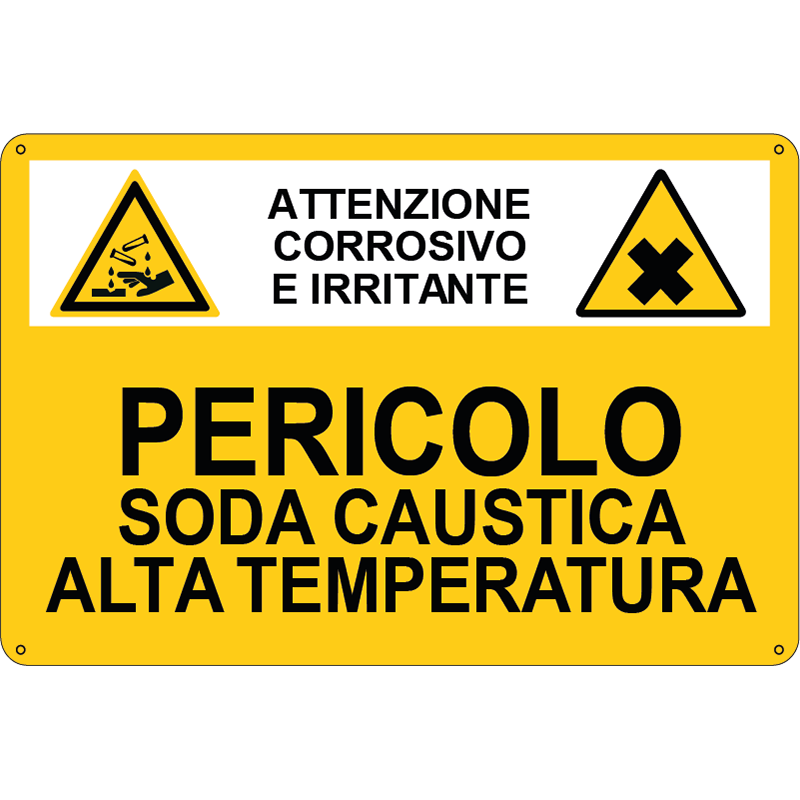 Pericolo soda caustica alta temperatura - cod. 50025