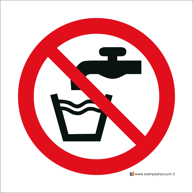 Vietato bere acqua non potabile - Bordo Macchina