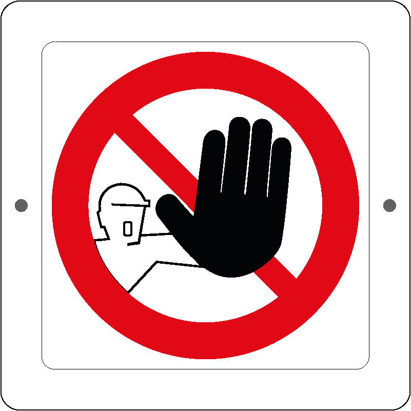 Targa in Plex Quadrata - Divieto - Vietato l'accesso