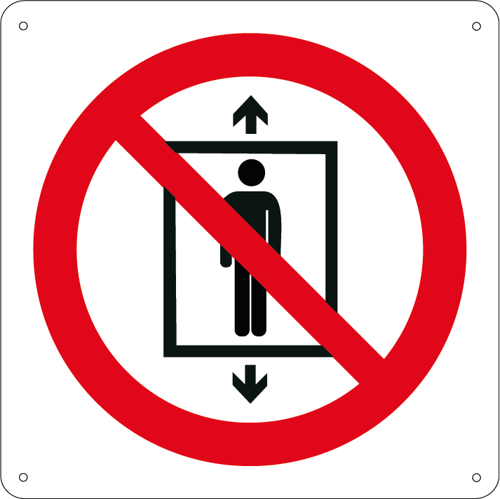 Vietato l’uso di questo ascensore alle persone quadrato