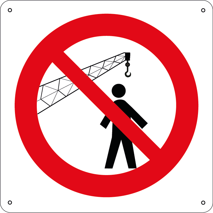 Vietato fermarsi nel raggio d’azione della gru quadrato