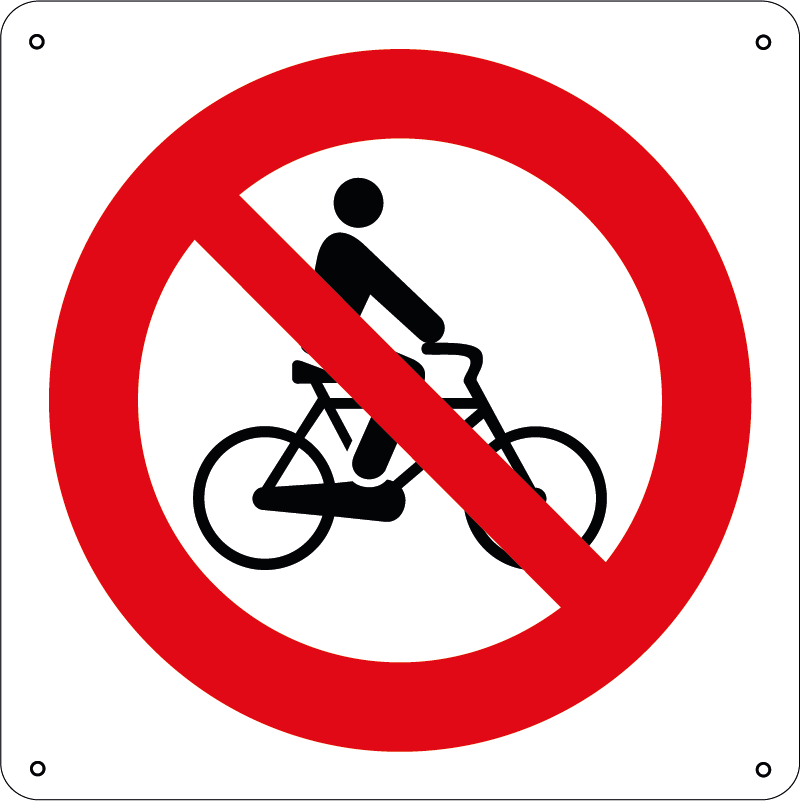 Vietato alle biciclette quadrato