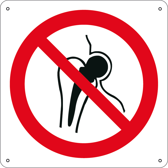 Vietato l’accesso ai portatori di protesi metalliche quadrato