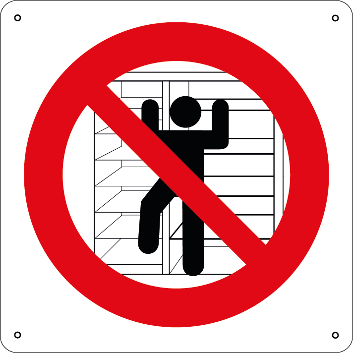 Vietato arrampicarsi sugli scaffali quadrato