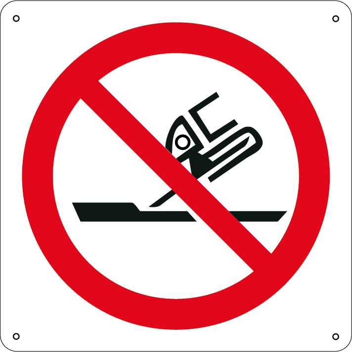 Vietato usare la mola per la levigatura frontale quadrato 